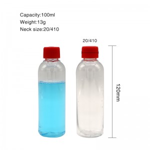 Plastic fles PET-container 100 ml Boston ronde...
