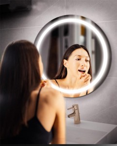 مرآة حمام LED مستديرة لمكياج الفندق