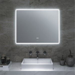 OEM მორგებული ჩინეთის ჭკვიანი შუშის გასახდელი მაგიდის ავეჯი LED აბაზანის კედლის სარკე შუქით