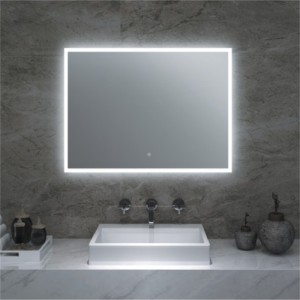 Ĉina Fabriko por Kontraŭ-Nebula Banĉambra Dekoracio LED Varma Saĝa Spegulo