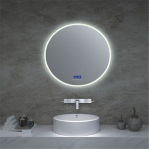 ჩინეთის აბაზანა ნათელი LED უკანა განათება კედელზე დამონტაჟებული LED აბაზანის სარკე თარიღის ჩვენებით