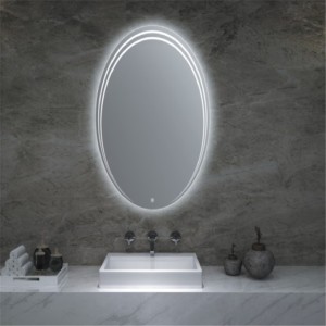 საბითუმო ჩინეთის პოლი ქაფის შეფუთვა LED აბაზანის სარკე ოვალური ამაო სარკე