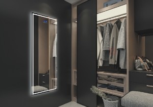 Professionele porseleinen decoratieve wandspiegel voor badkamer en dressing Volledige spiegel