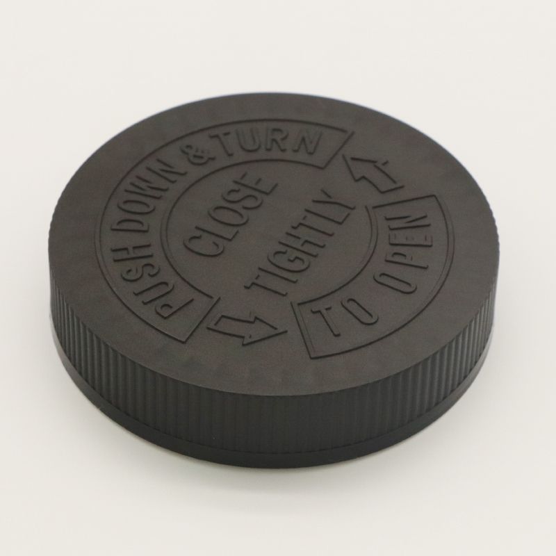 Hot-selling Silver Disc Top Caps - 86mm Wide Mouth Child Safety Cap Plastic Child Proof Cover Press Screw Cap – GUO YU